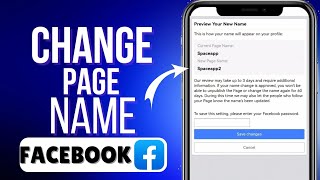 How To Change Facebook Page Name  iOS amp Android [upl. by Assilen528]