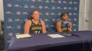 Mystics F Stefanie Dolson amp Aaliyah Edwards speak after Saturdays 8877 loss to Las Vegas [upl. by Ardra677]