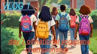 vlog of day 1 National yogasana championship vlog 1visited Monad university hapur [upl. by Atselec]