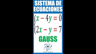 Sistemas de Ecuaciones 2x2 Método de Gauss tutorial algebralineal shorts [upl. by Erodisi]