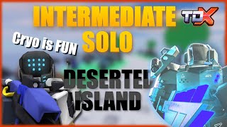 INTERMEDIATE Solo on DESERTED ISLAND  Tower Defense X  Roblox [upl. by Eiduj469]