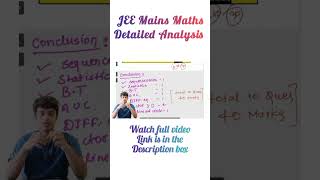 JEE Mains 2025 Maths Chapterwise WeightageDetailed Analysis of JEE MathsJEE Mains 2025iitjeemains [upl. by Ennairac]