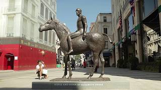 Dame Elisabeth Frink Horse and Rider sculpture unveiled on Bond Street [upl. by Anurb]