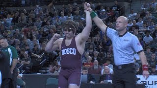 Don Bosco Preps Peter Acciardi wins 220 pound state wrestling title [upl. by Ronyam]