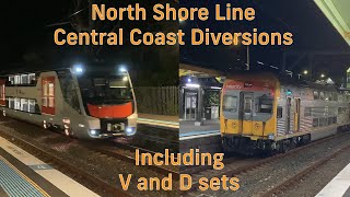 North Shore Line Central Coast Diversions  V and D sets [upl. by Nyledam85]