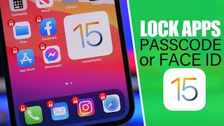 iOS 15  How To Lock Apps with Face ID or Passcode [upl. by Sirapal691]