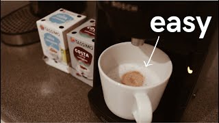 How to make a Cappuccino with Tassimo Suny coffee machine  Costa [upl. by Nosreip]