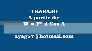 Calculo de Trabajo a partir de vectores de fuerza y desplazamiento [upl. by Nileuqaj]