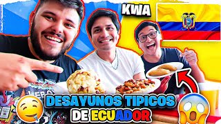 💥Probando DESAYUNOS TIPICOS de ECUADOR 😋 BOLON TIGRILLO CALDO DE SALCHICHA😱  Falso Nueve Ft KWA [upl. by Percival]