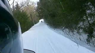 Snowmobiling in MaineMillinocket junctionITS83 north on ITS 85 to Matagamonmoma bears kitchen [upl. by Kcaj]