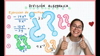 DIVISIÓN ALGEBRAICA nivel 1 [upl. by Ididn]