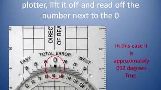 Measuring bearings on a nautical chart [upl. by Neirad830]