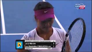 Li Na Vs Dominika Cibulkova Australian Open 2014 Womens Final Part 1 [upl. by Desdamona]