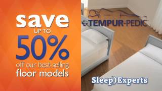 Sleep Experts Model Closeout  50 Tempur Floor Models [upl. by Maxine]