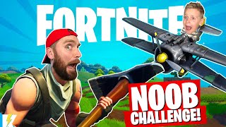 FORTNITE NOOB Challenge Survive the CRAZY Battle Royale  KCity GAMING [upl. by Drobman]