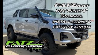 N80 Toyota Hilux Fatz Snorkel to Factory Airbox [upl. by Selry]