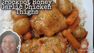 Crockpot Honey Garlic Chicken Thighs [upl. by Oigroeg334]