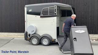 Ifor Williams HBX  HB Pferdeanhänger  Neuer Sattelbox Drehhalter  Sattelkammer und Frontausstieg [upl. by Harbot]