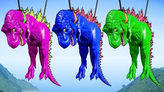 Dinosaur Tyrannosaurus Rex Color Pack vs IRex Dino Color Jurassic World Evolution Dinosaurs Fighting [upl. by Hcirdla853]