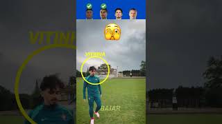 Vini JR VS Ronaldo VS Vitinha VS Haaland Trick shot 😱😱 shorts viralvideo [upl. by Gawlas]