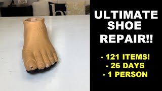 ULTIMATE Shoe Repair 1 person 121 items 26 days [upl. by Grail]