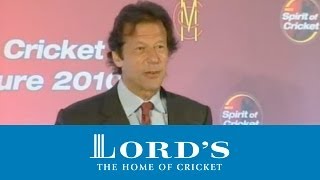 MCC Spirit of Cricket Cowdrey Lecture  Imran Khan [upl. by Perkoff]