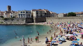 Plage de la Gravette Beach Antibes French Riviera [upl. by Nibas900]