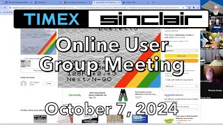 Timex Sinclair Online User Group Meeting October 7 2024 [upl. by Siramed678]