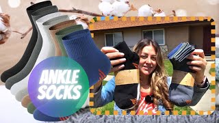 7 Pairs Crew Ankle Socks Cushioned Breathable with Support [upl. by Olga549]