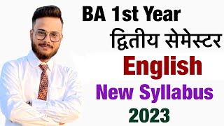 BA 1st year 2nd semester English new syllabus 2023 ba1styear english [upl. by Larentia]