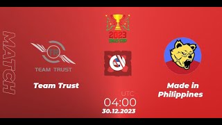 LIVE Team Trust vs Made in Philippines  2023 Xmas Cup  24 December 2023 [upl. by Enelyak]