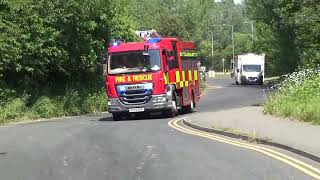 Blackburn Pump And Command Unit Responding  Lancashire Fire amp Rescue Service [upl. by Bijan]