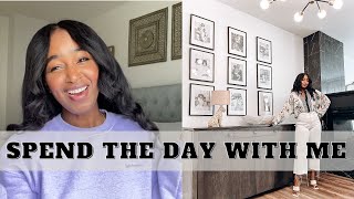 VLOG  SPEND THE DAY WITH ME  NEW LIVING ROOM FURNITURE AND DINING ROOM GALLERY WALL  THE YUSUFS [upl. by Radford]