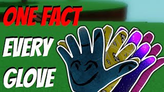 ONE FACT FOR EVERY GLOVE IN SLAP BATTLES  Slap Battles Glove Facts [upl. by Anawk]