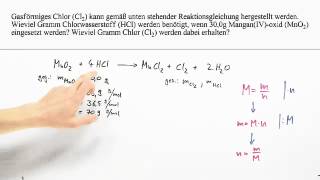 Stöchiometrisches Rechnen II Darstellung eines Rechenweges  Chemie [upl. by Ydnelg]