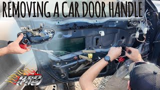 Quick Pick N Pull Trip  Removing the door handle from subaru [upl. by Esoryram205]