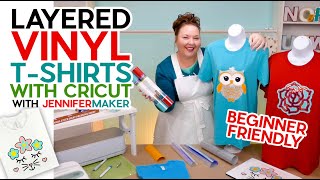 How to Layer Vinyl on a Shirt  Beginner Friendly [upl. by Hayott527]