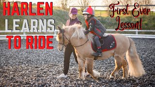 HARLENS FIRST EVER RIDING LESSON LEARNING TO HORSE RIDE [upl. by Doran]