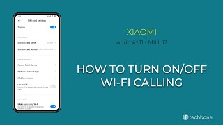 How to Turn OnOff WiFi calling  Xiaomi Android 11  MIUI 12 [upl. by Rheims128]