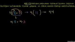 Çarpma İşleminin Toplama İşlemi Üzerine Dağılma Özelliği Cebir Öncesi  Aritmetik Özellikler [upl. by Locke]