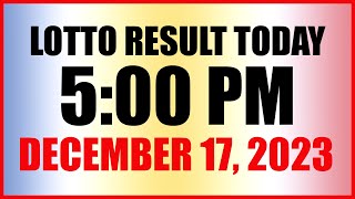 Lotto Result Today 5pm December 17 2023 Swertres Ez2 Pcso [upl. by Aicatsue]