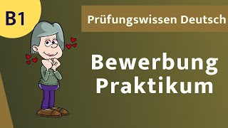 Bewerbungsschreiben B1 ⭐️⭐️⭐️ für ein Praktikum [upl. by Rajiv]