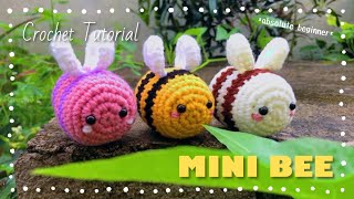 tutorial crochet a PERFECT BEE amigurumi for absolute beginner in just 20 minutes  stepbystep [upl. by Robet]