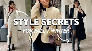 5 STYLE SECRETS To Build The Perfect FALLWINTER Wardrobe [upl. by Aissatsana297]