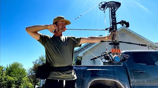 My 2023 whitetail bow setup and shooting uncut [upl. by Deanna808]