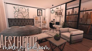 ROBLOX BLOXBURG Aesthetic Modern Bedroom  speedbuild ♡ [upl. by Laurence]