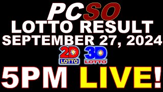 5pm lotto result today september 27 2024 live  swertres and ez2 [upl. by Doran590]