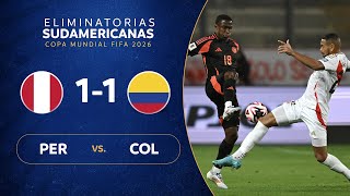 PERÚ vs COLOMBIA 11  RESUMEN  ELIMINATORIAS SUDAMERICANAS  FECHA 7 [upl. by Anina]