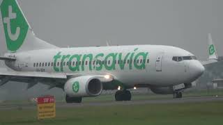 Transavia B737700 Landing Schiphol [upl. by Dilisio525]