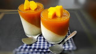 ম্যাংগো পান্না কোটা  ইতালিয়ান ডেজার্ট Mango Panna Cotta  Italian Panna Cotta [upl. by Ecadnak338]